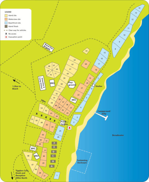 Tipplers Campground Map